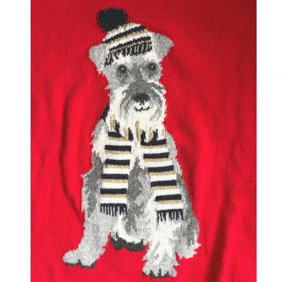 Joules Miranda Intarsia Sweater, Red w/Scottish Terrier Dog, Size 10, Whimsical - Picture 4 of 8